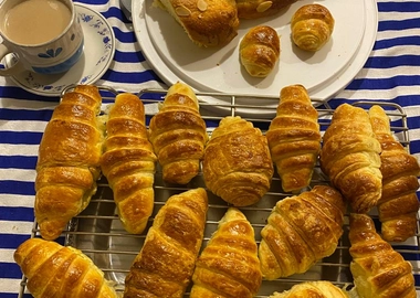 Freshly baked Croissants