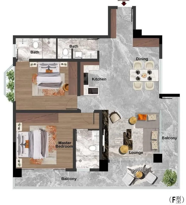 1 bedroom executive residence