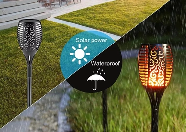 Solar flame lamp