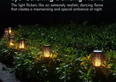 Solar flame lamp