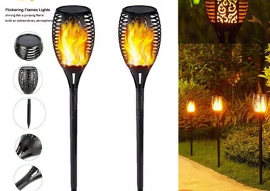 Solar flame lamp