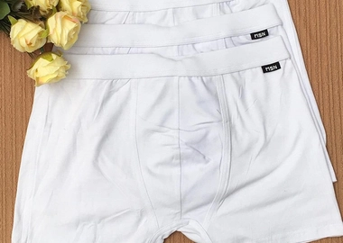 Pure cotton white mens boxers