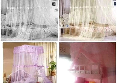 Square top double decker mosquito net