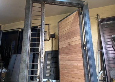 Mahogany steel door