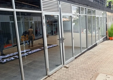 Shop front aluminum partition