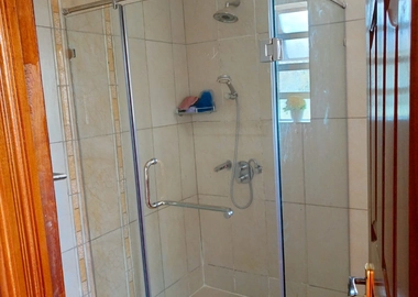Frameless shower cubic