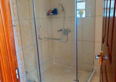 Frameless shower cubic