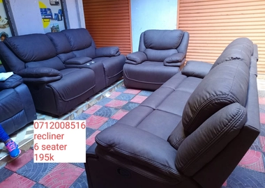 Imported brown recliners microfabric material