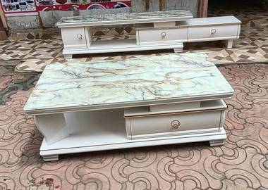 Matching coffee table and tv stand