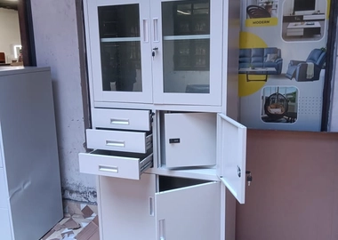File cabinet with safe