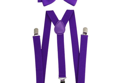 Unisex suspender and bow