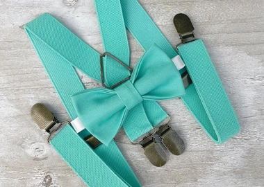 Unisex suspender and bow