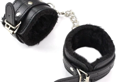 Leather faux BONDAGE SEX TOY HAND cuffs