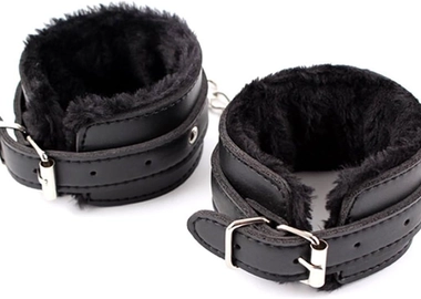 Leather faux BONDAGE SEX TOY HAND cuffs