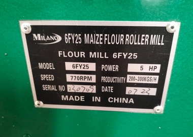 Maize floor roller mill. Complete with crusher motors and frame.