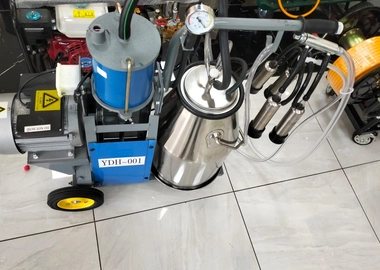 Single bucket milking machine.