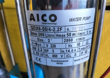 Deep well submersible  pump 3hp,