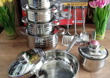 15 PCS Signature stainless cookware