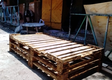 3*6 simple pallet bed