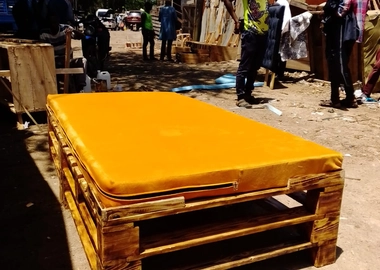 3*6 simple pallet bed