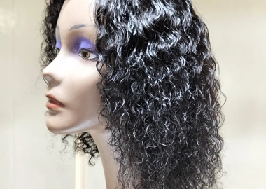 8 inches Water curl human hair closure wig