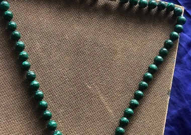 Malachite stone necklace