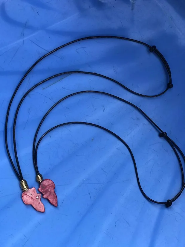 African coral stone necklace