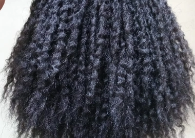 Semi human hair extension