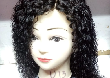 6 inches water curl human hair wig