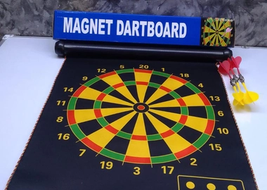 Magnetic dart board game