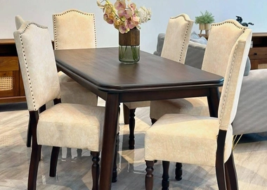🍽️ Premium 6-Seater Mahogany Hardwood Dining Set – KSh 75,000