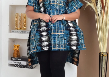Plus size Ankara top