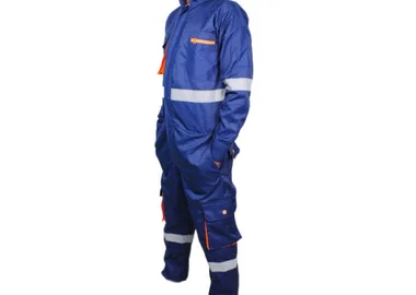 Navy blue reflective overall