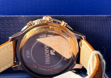Swarovski leather design watch