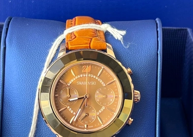Swarovski leather design watch