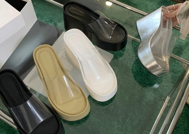 Clear platform design shoes
