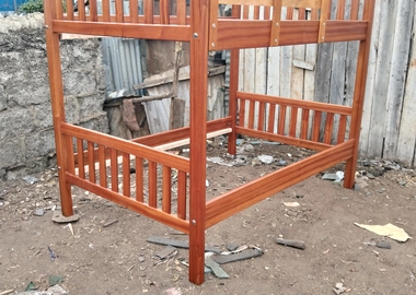 Sturdy Wooden Double-Decker Bed