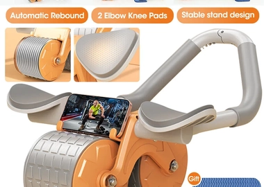 Automatic Rebound Abdominal Wheel with Elbow Support 2 in 1 Abs Roller
