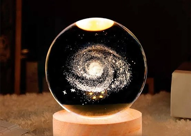Galaxy moon lamp