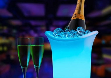 Rechargeable led ice buckets