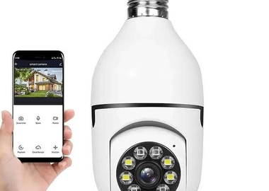 Rotating 360degree wifi bulb PTZ camera