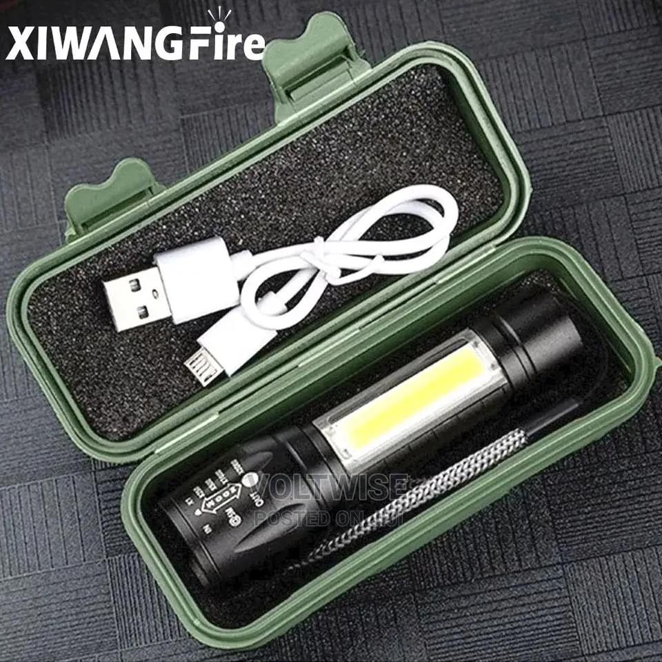 portable rechargeable zoom led flashlight