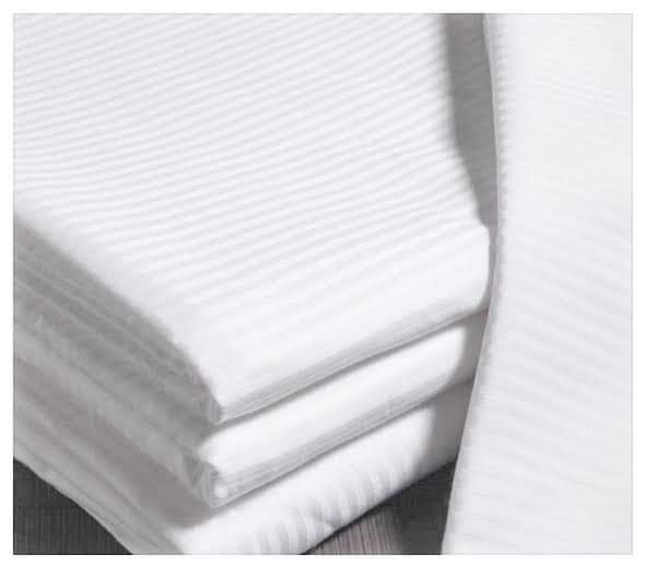 Satin striped white bedsheets 7*8 2bedsheets with 4pillowcases 8