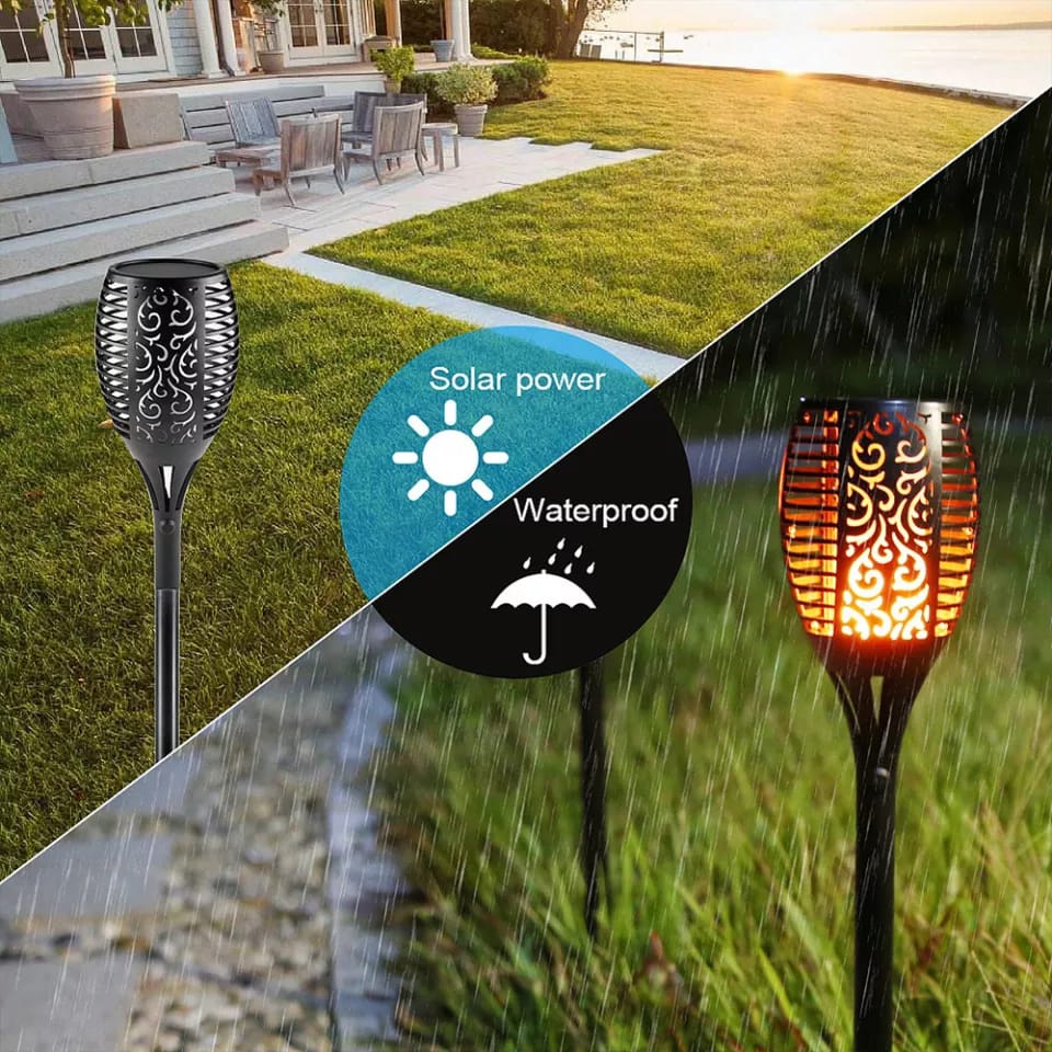 Solar flame lamp