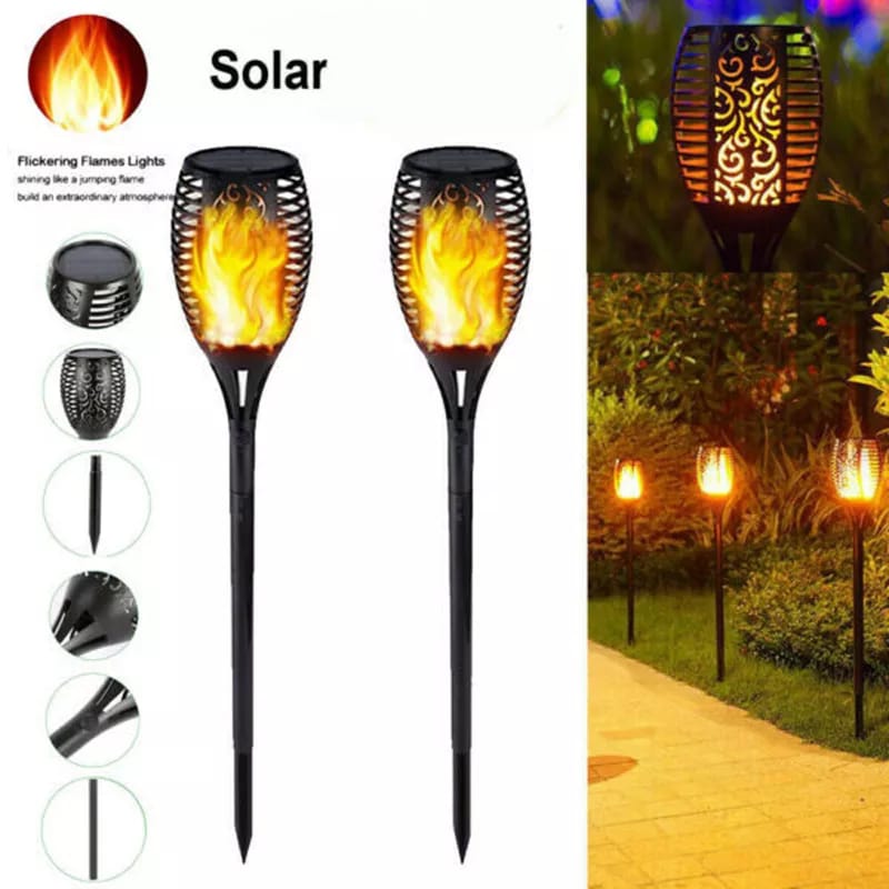 Solar flame lamp