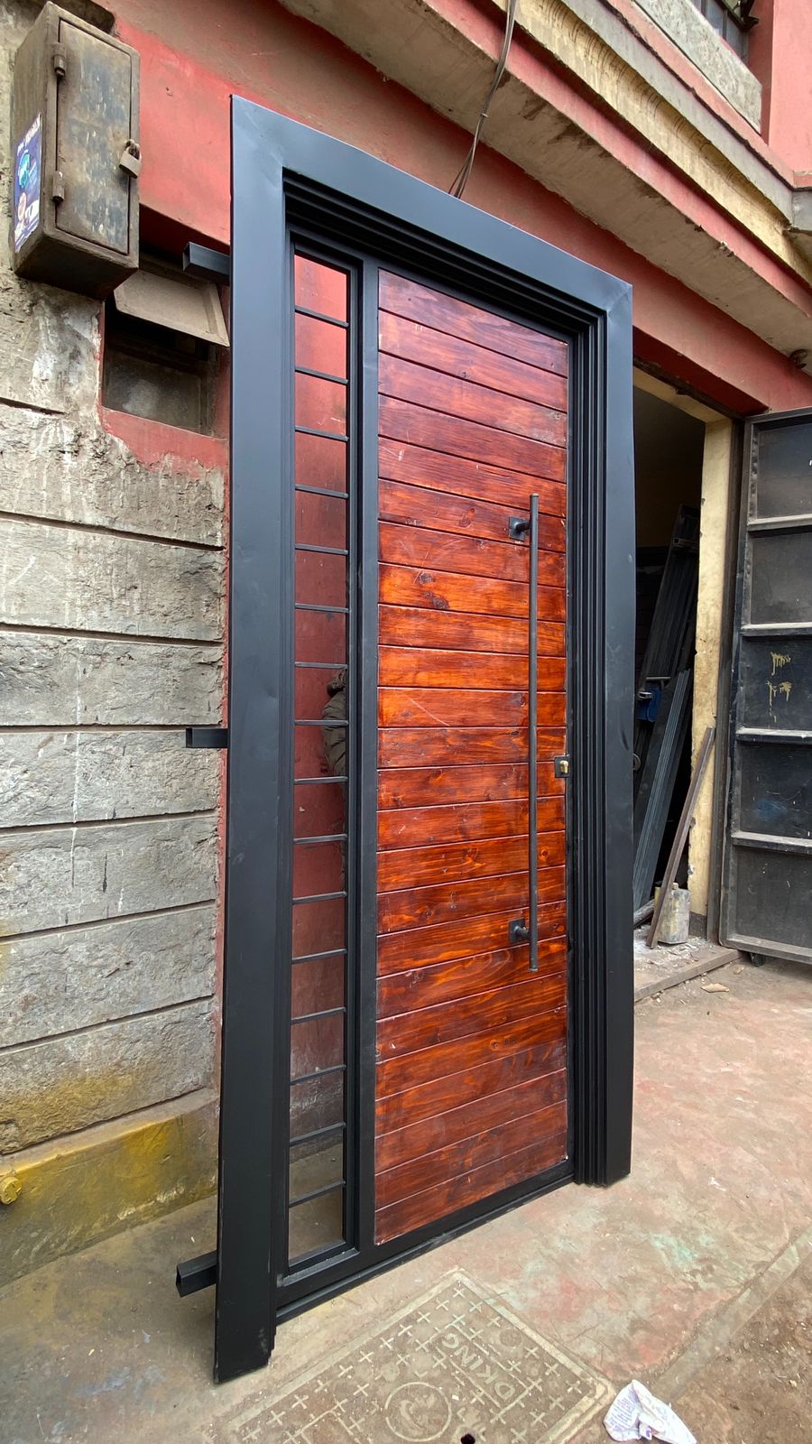 Steel double door