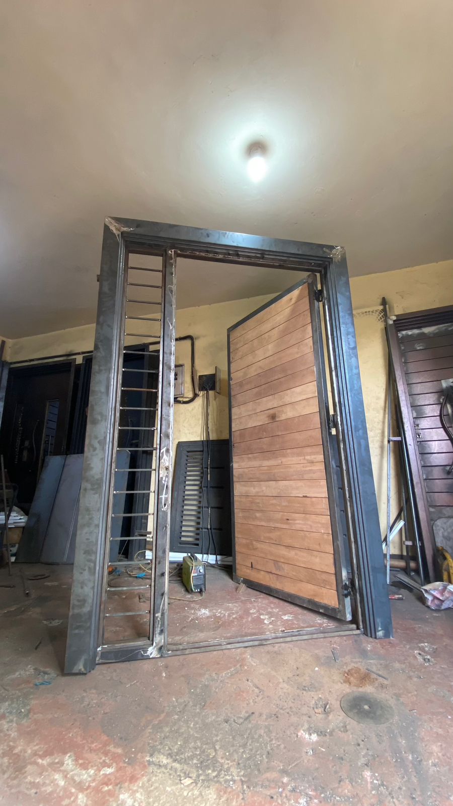 Mahogany steel door