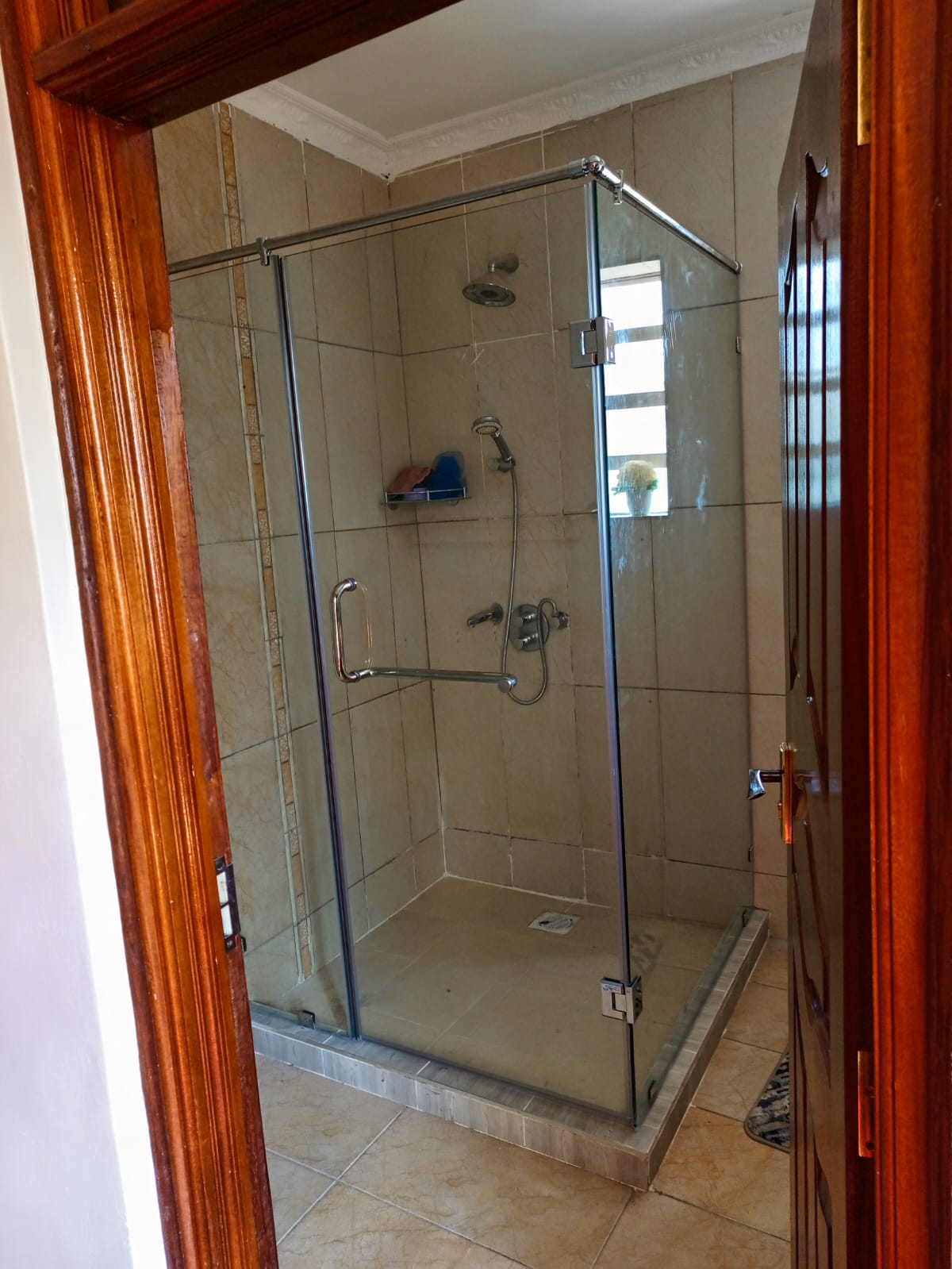 Frameless shower cubic