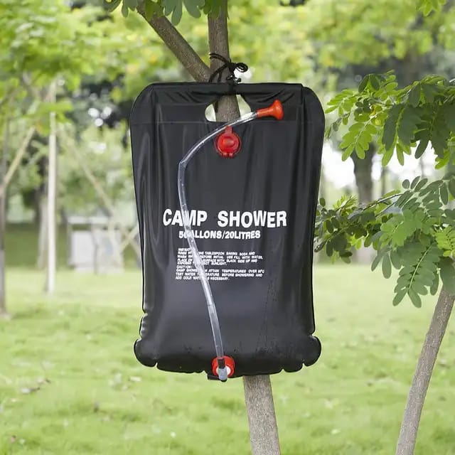 Camping shower bag