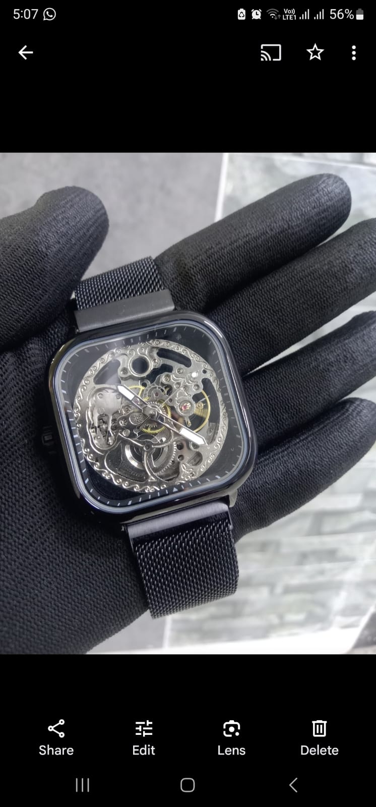 Forsining mechanical skeleton watch